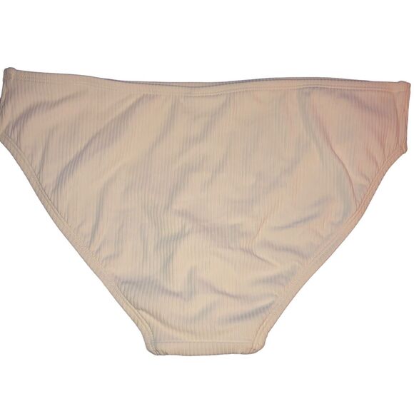 NEW Andie Swim The Bikini Bottom in Ivory Cream White Ribbed Size XL Coconut - Picture 7 of 10